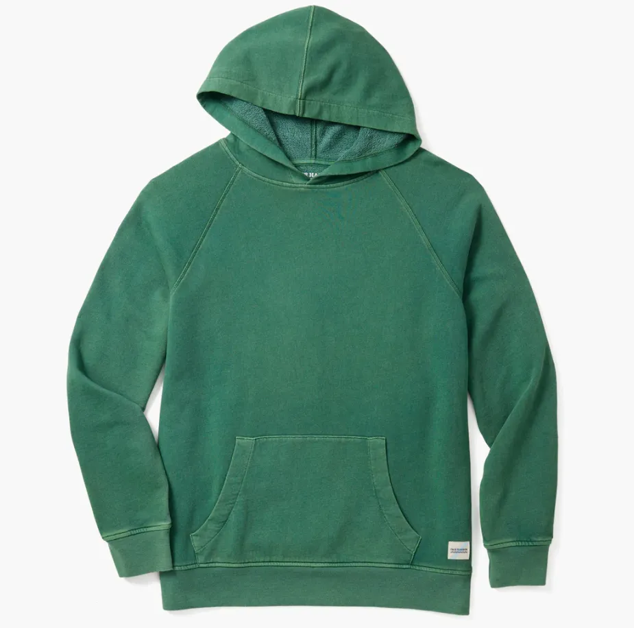 Fair Harbor The Vintage-Washed Saltaire Hoodie - Coastal Green