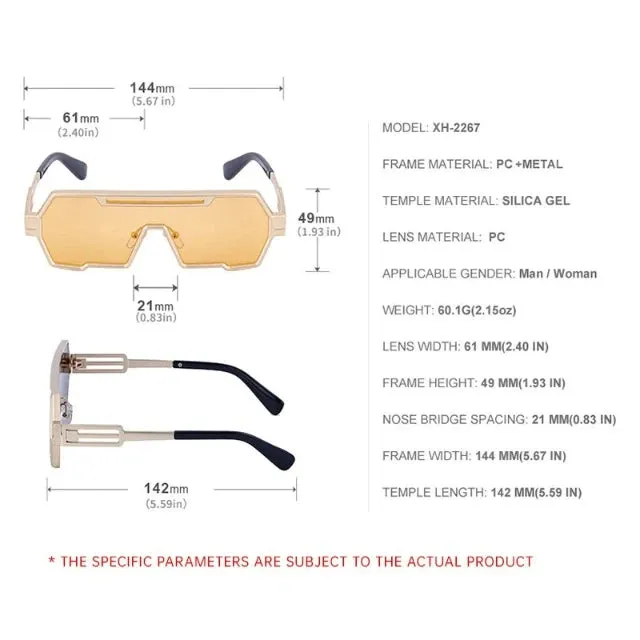 Fashion wraparound Vintage sunglasses