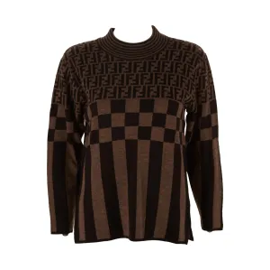 Fendi Grey Logo Sweater