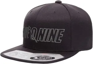 FLAT BRIM CVT SNAPBACK HAT - BLACK