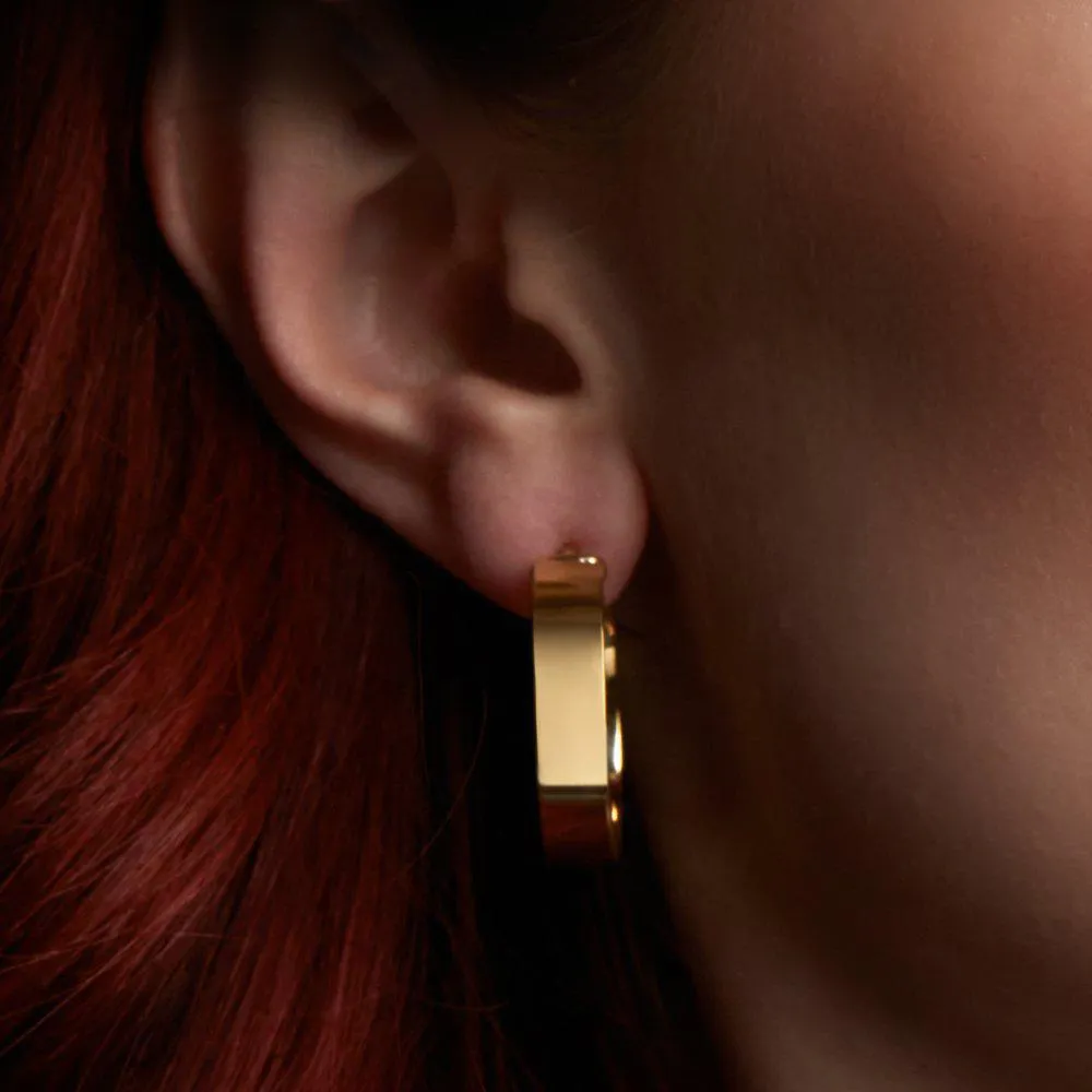 Flat Hinged Hoop Earrings