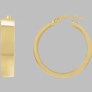 Flat Hinged Hoop Earrings