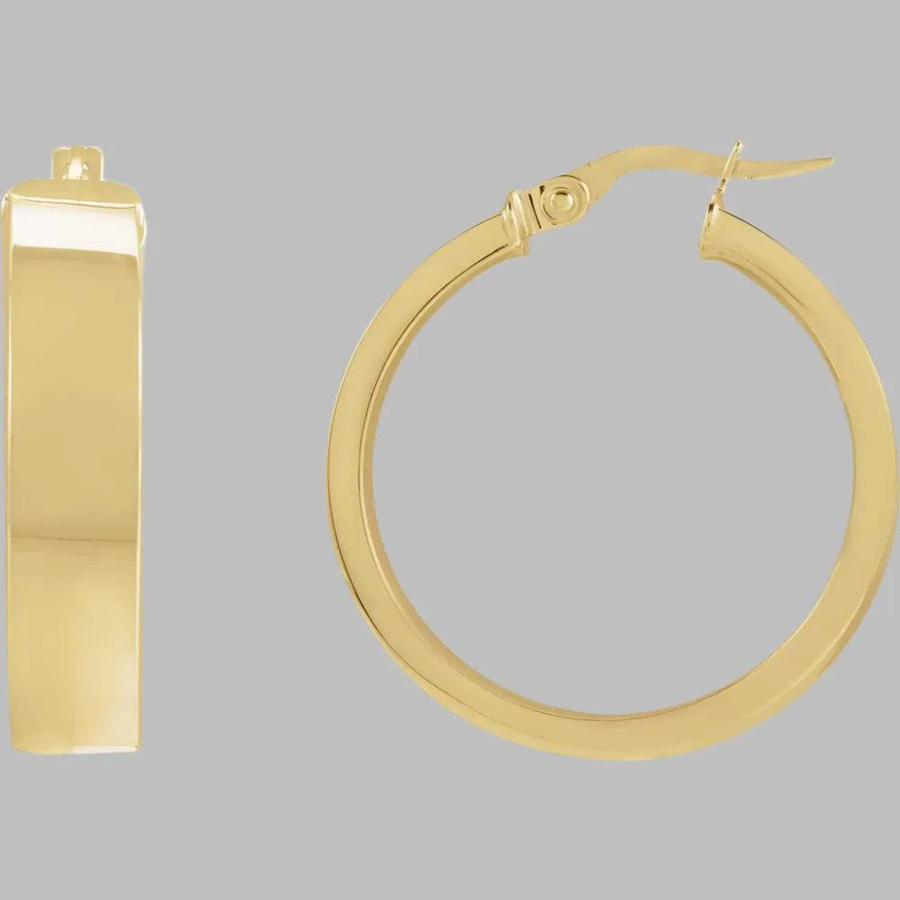 Flat Hinged Hoop Earrings