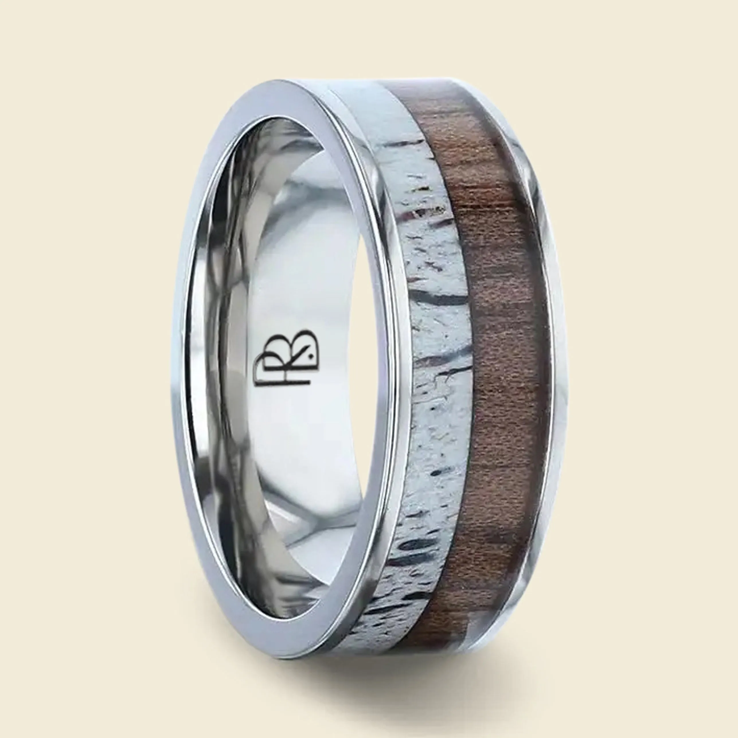 Flat Titanium: Antler & Bark