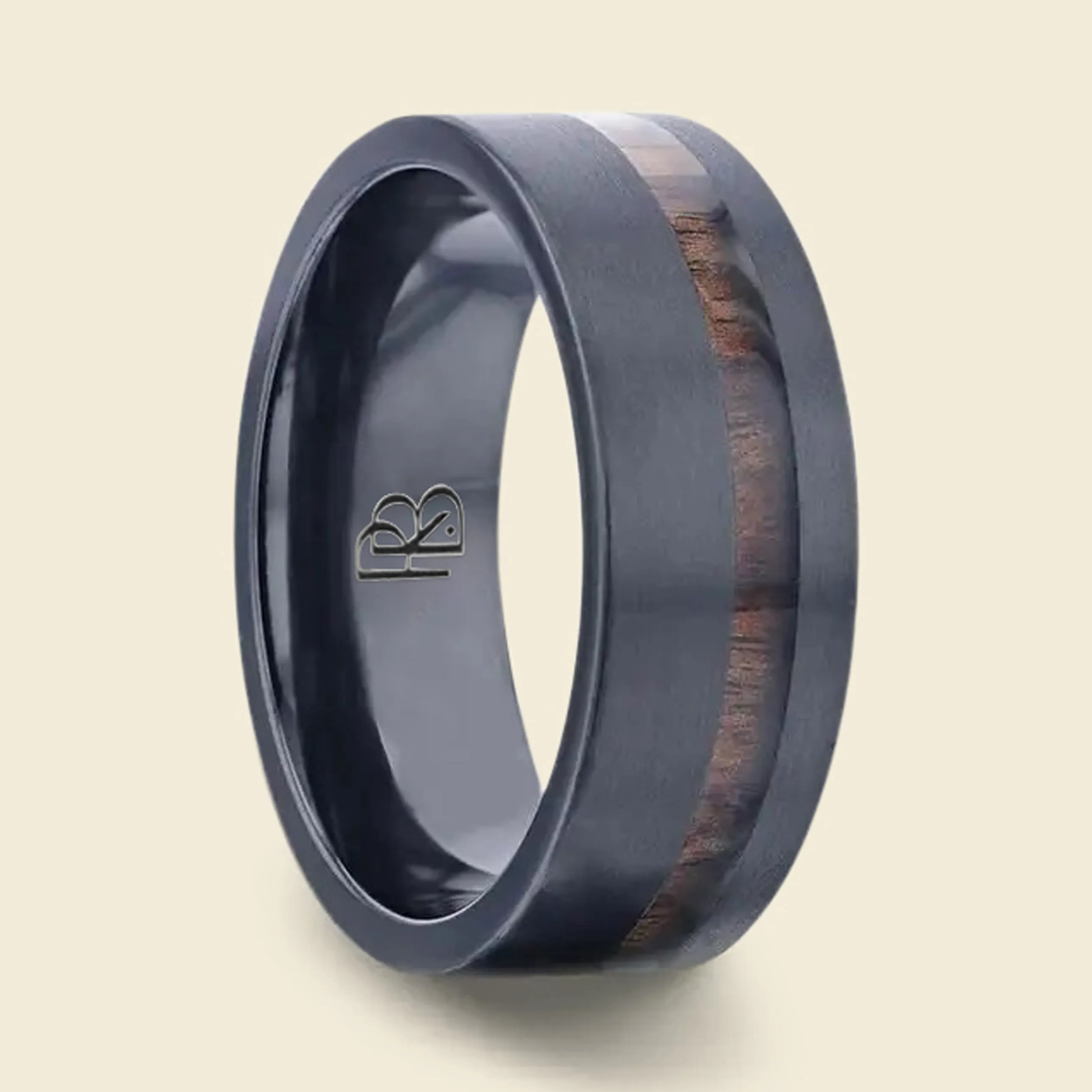 Flat Tungsten: Koa Wood Inlay