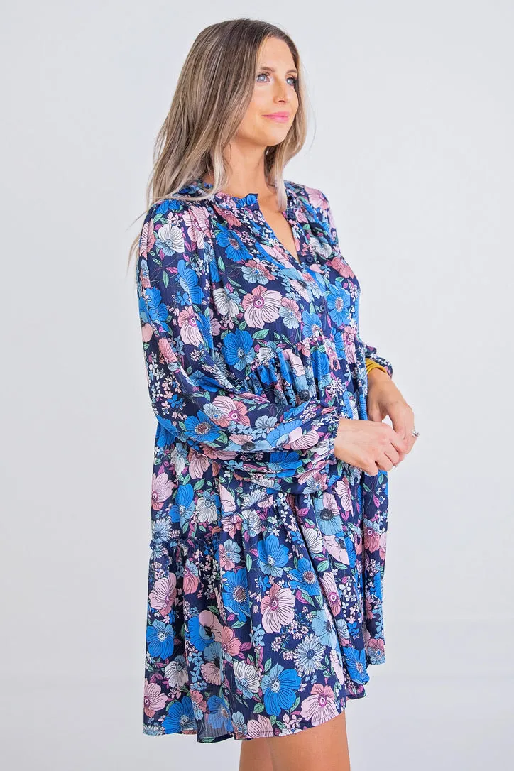Floral Vintage 70's Dress