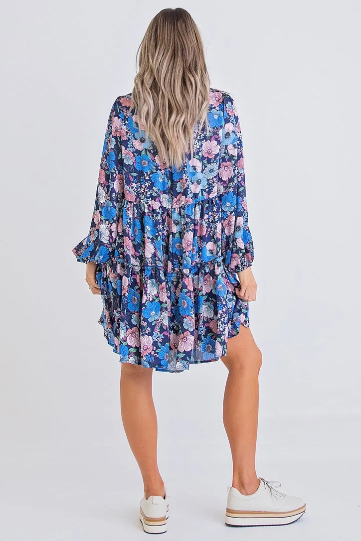 Floral Vintage 70's Dress