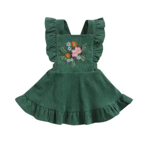 Flower Embroidered A-line Princess Dress