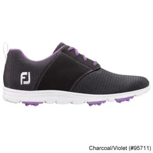 Footjoy Ladies enJoy Spikeless Shoes-Previous Season Style 8.5 Charcoal/Violet (#95711) M