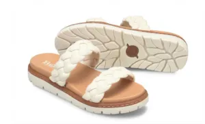 Freesia White Braided Sandal