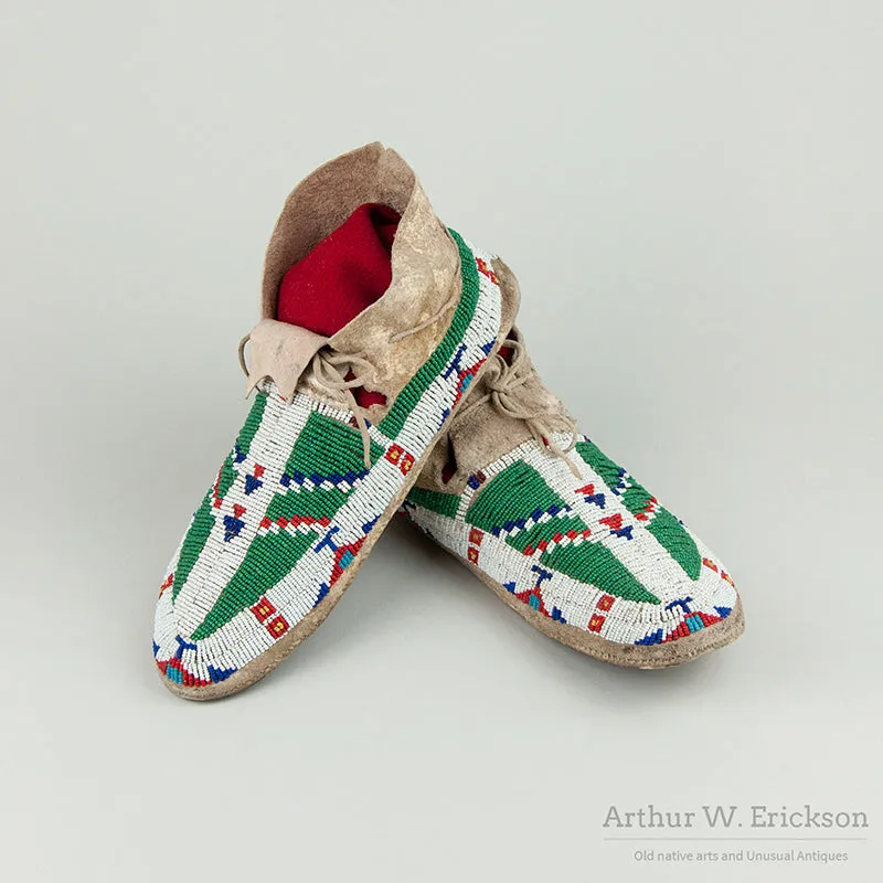 Fully Beaded Plains Moccasins