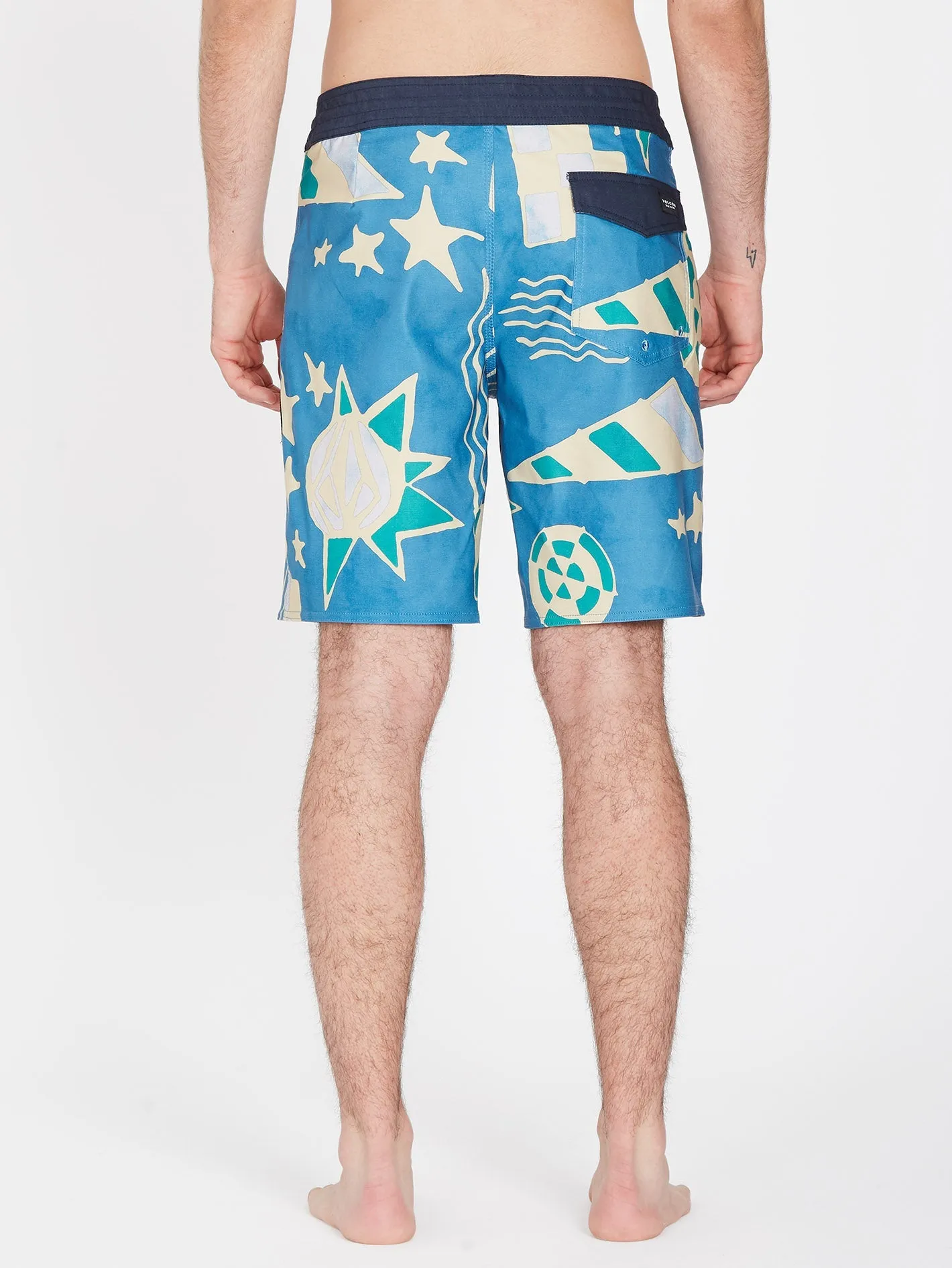 Geo Stoney 19" Boardshort - AGED INDIGO