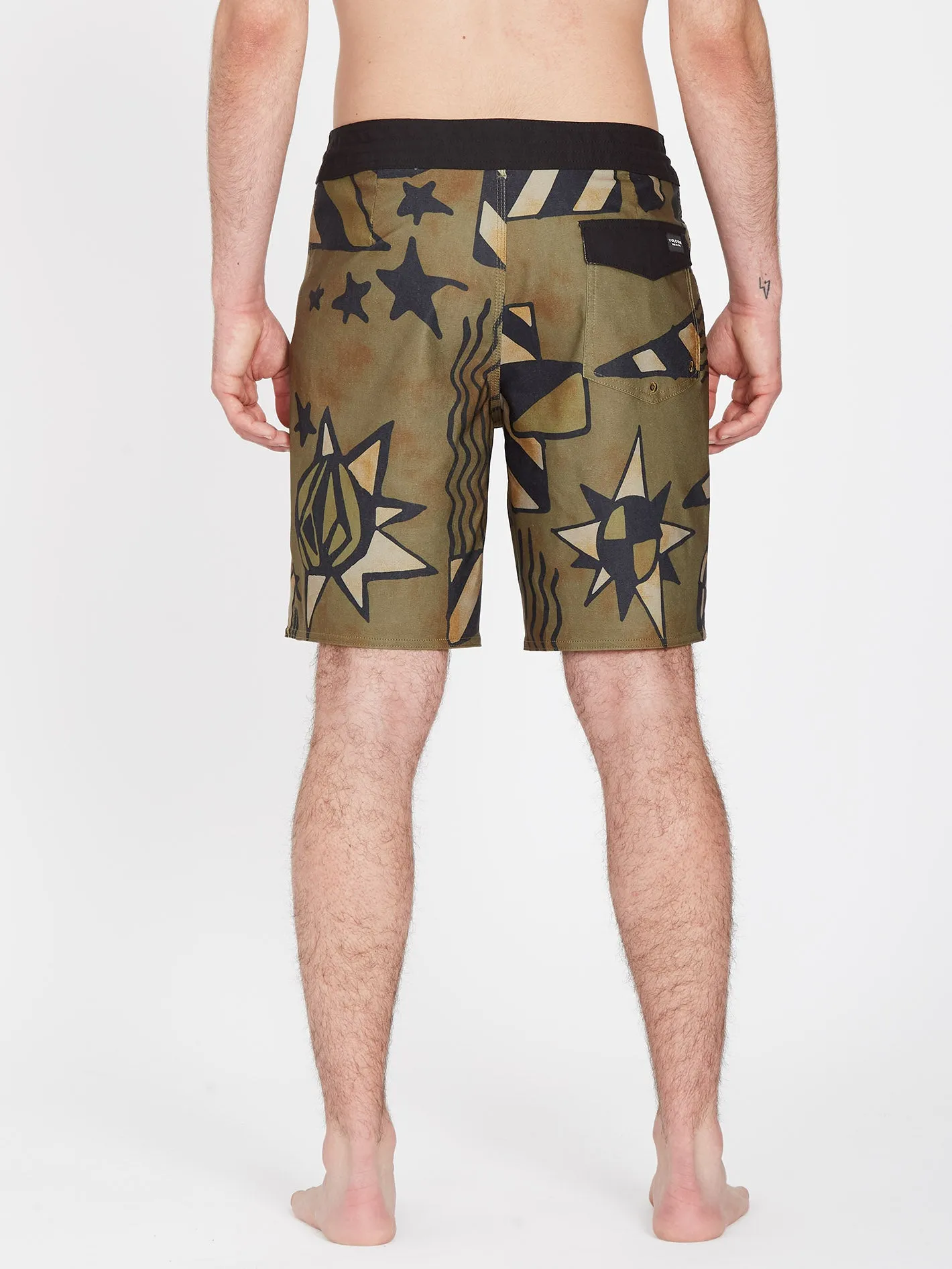 Geo Stoney 19" Boardshort - SERVICE GREEN