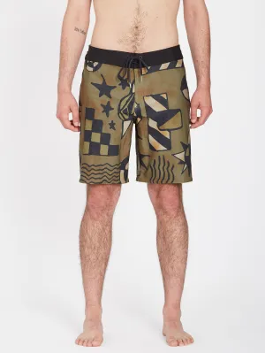 Geo Stoney 19" Boardshort - SERVICE GREEN
