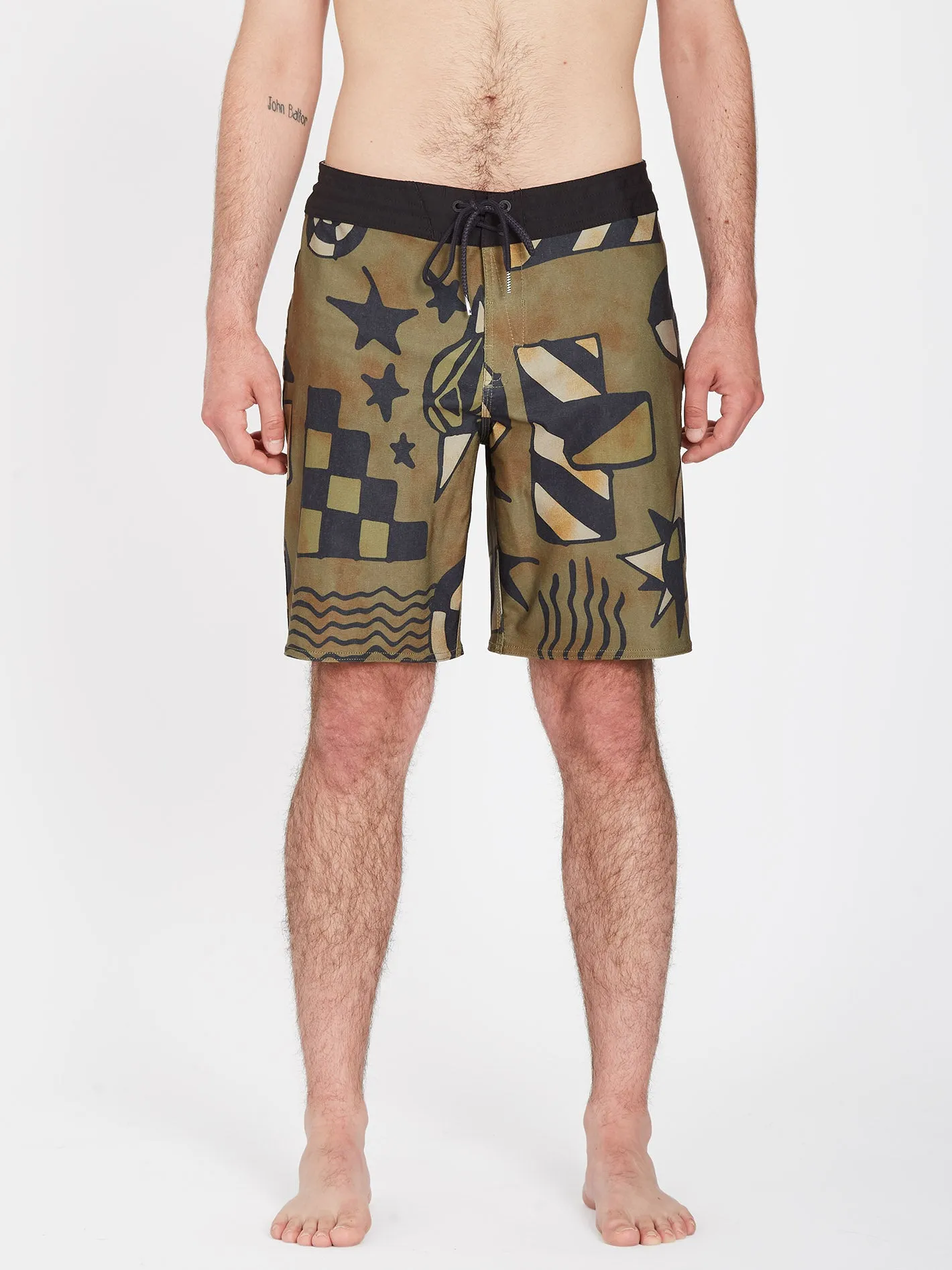 Geo Stoney 19" Boardshort - SERVICE GREEN