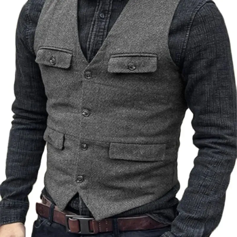 Gilet Vintage™ | Men's Single-Breasted Vest | Lightweight Fabric, Stylish Design & Comfortable Fit