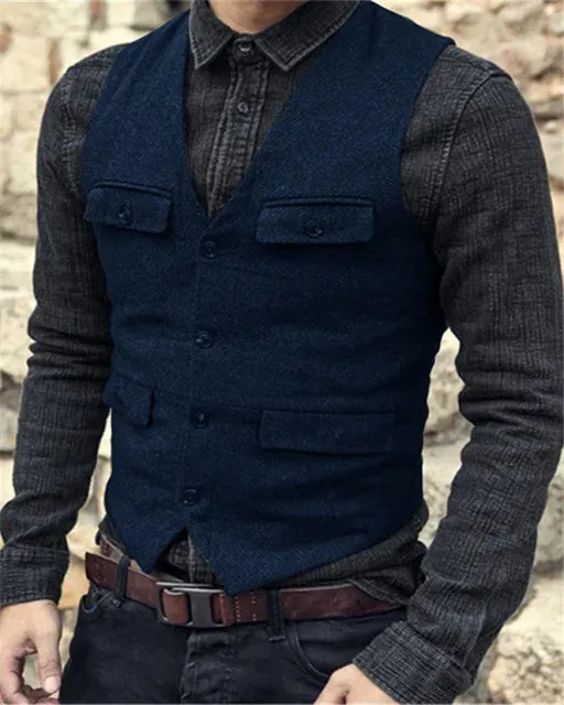 Gilet Vintage™ | Men's Single-Breasted Vest | Lightweight Fabric, Stylish Design & Comfortable Fit