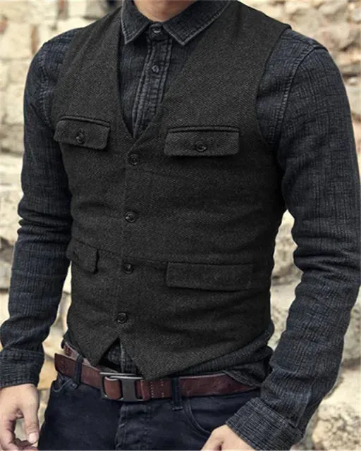 Gilet Vintage™ | Men's Single-Breasted Vest | Lightweight Fabric, Stylish Design & Comfortable Fit