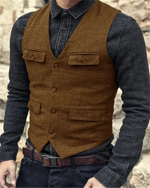 Gilet Vintage™ | Men's Single-Breasted Vest | Lightweight Fabric, Stylish Design & Comfortable Fit