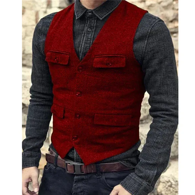 Gilet Vintage™ | Men's Single-Breasted Vest | Lightweight Fabric, Stylish Design & Comfortable Fit