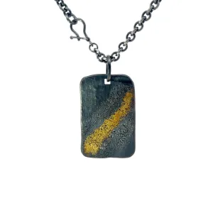 Gold Vein Large Dog Tag Necklace