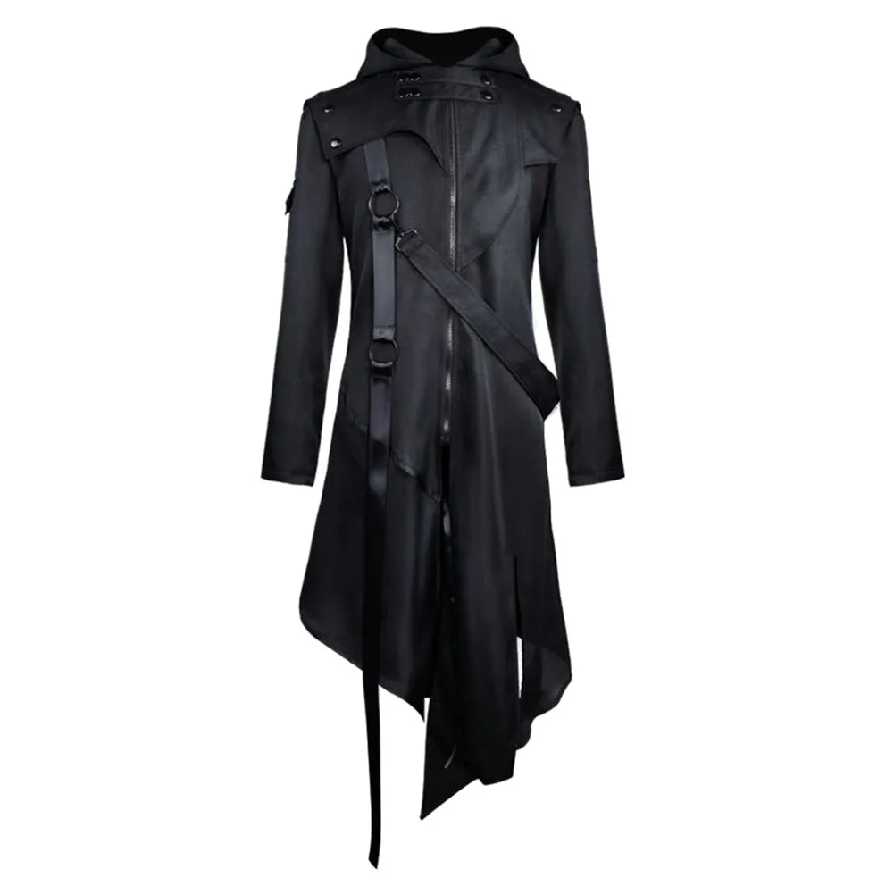 Gothic Raven™ | Men's Gothic Hooded Trench Coat | Durable Fabric, Stylish Design & Adjustable Fit