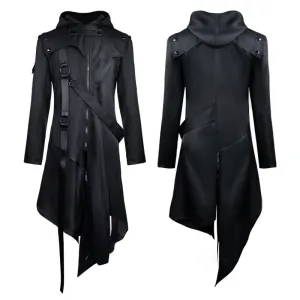 Gothic Raven™ | Men's Gothic Hooded Trench Coat | Durable Fabric, Stylish Design & Adjustable Fit
