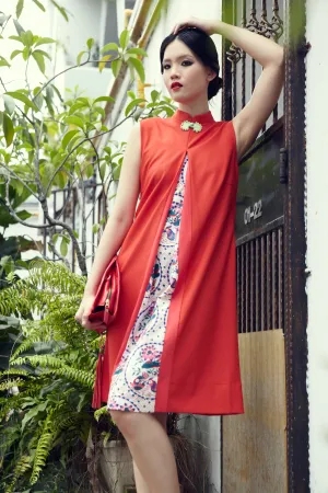 GRANDMA'S BOWL HANDMADE MODERN SILK-COTTON CHEONGSAM