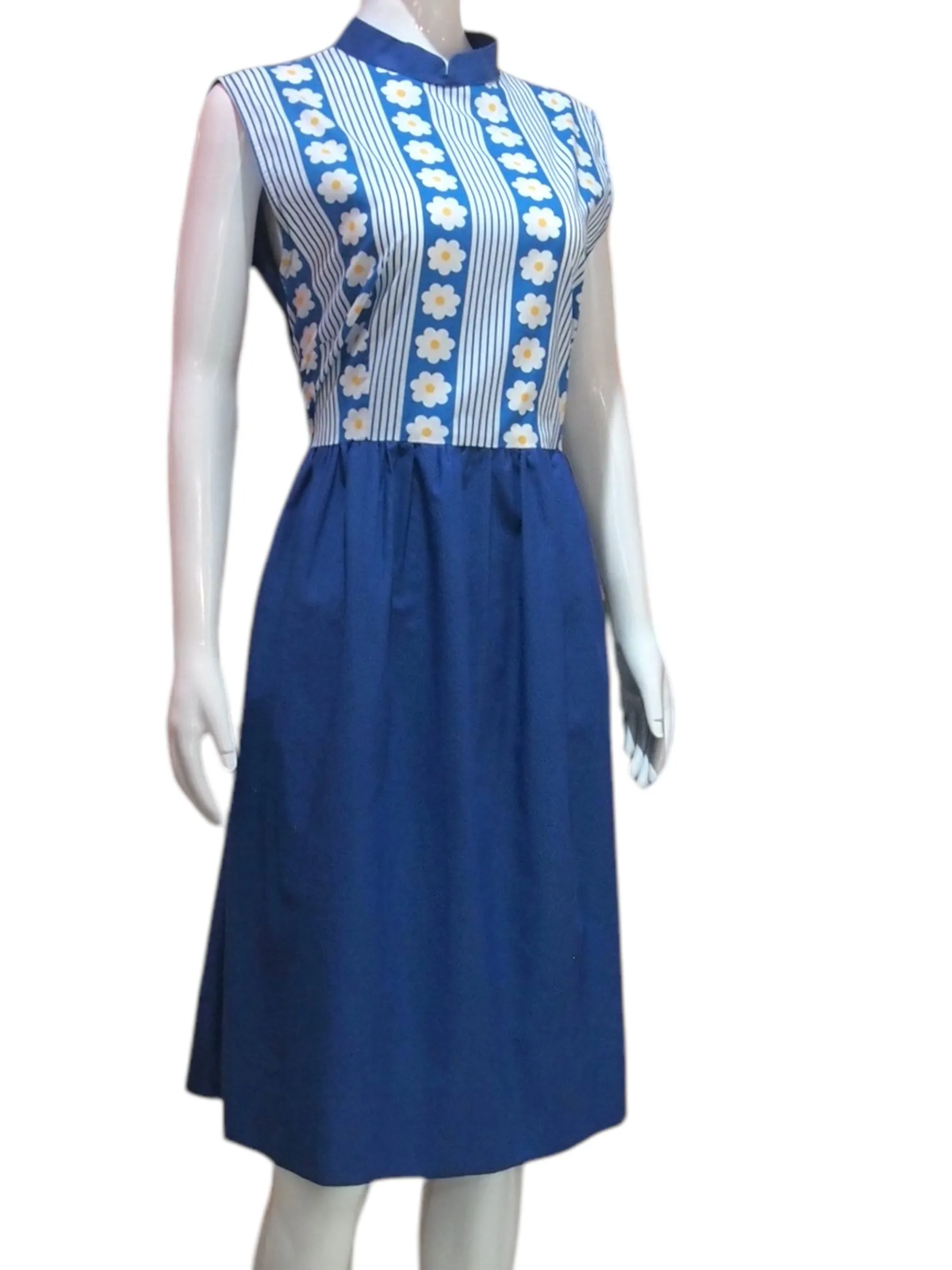 HAPPY DAISIES - EASYWEAR  COTTON HANDMADE MODERN CHEONGSAM