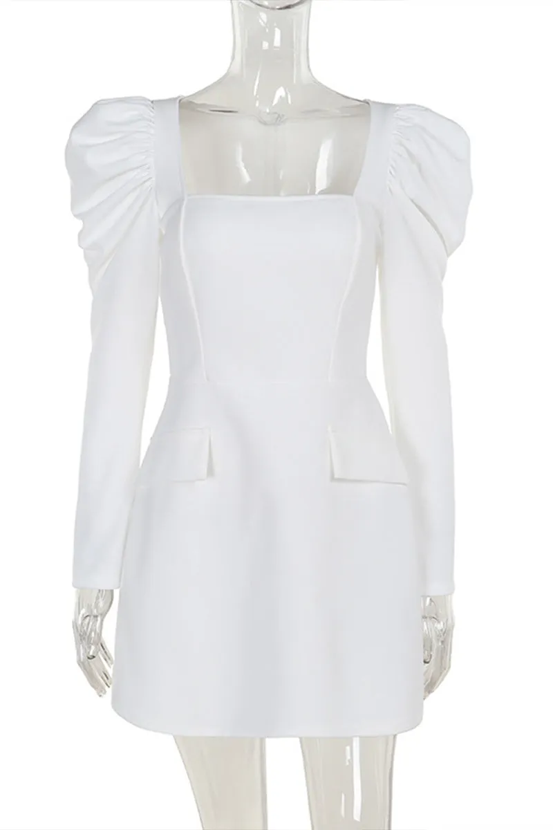 HBS1182 Modern Chic Square Neck Dress