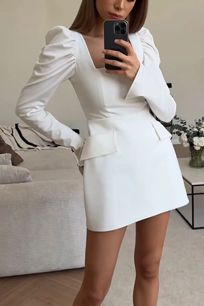 HBS1182 Modern Chic Square Neck Dress