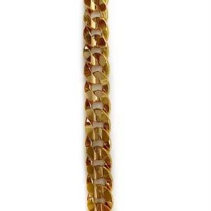 Heavy Flat Round Link Gold Chain by the Inch (#724)