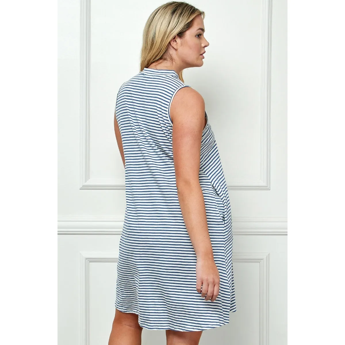 High Neck Tee Shirt Dress