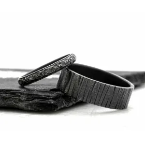 His and Hers Black Wedding Bands
