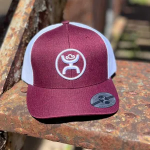 HOOEY  "O-CLASSIC" HAT MAROON /WHITE