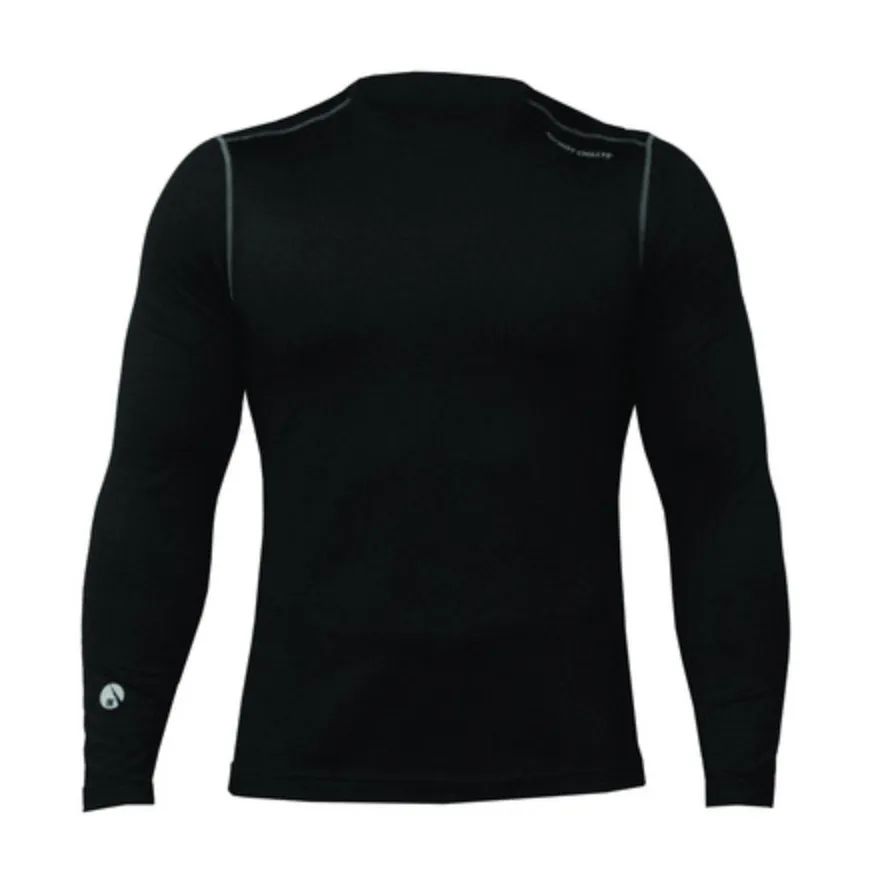 Hot Chilly's Men's Micro-Elite Chamois Crewneck Black