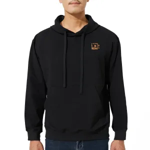 HUGE SPORTS Classic Revival Black Hoodie - Mountains & Seas Series