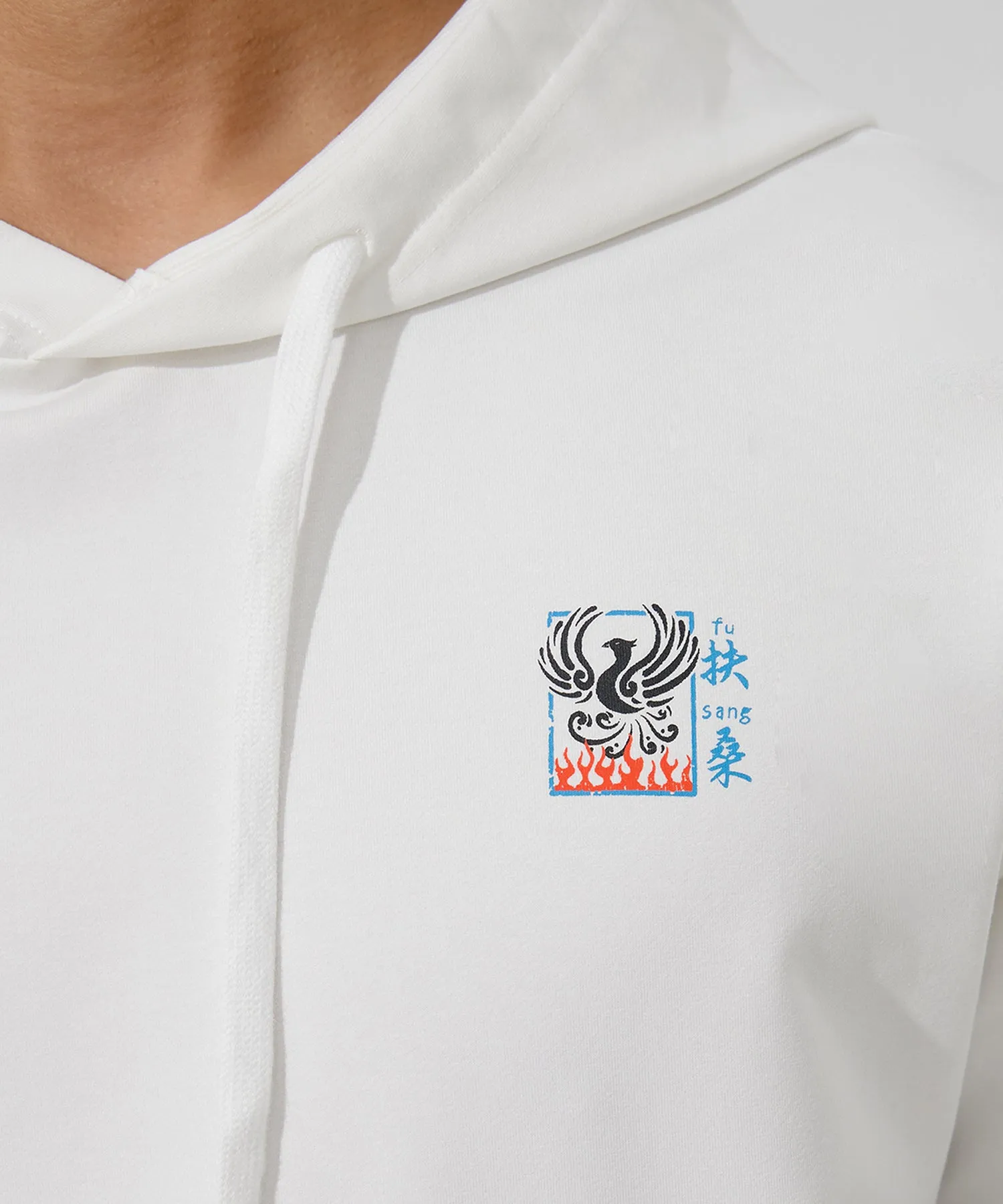 HUGE SPORTS Classic Revival White Hoodie - Mountains & Seas Series