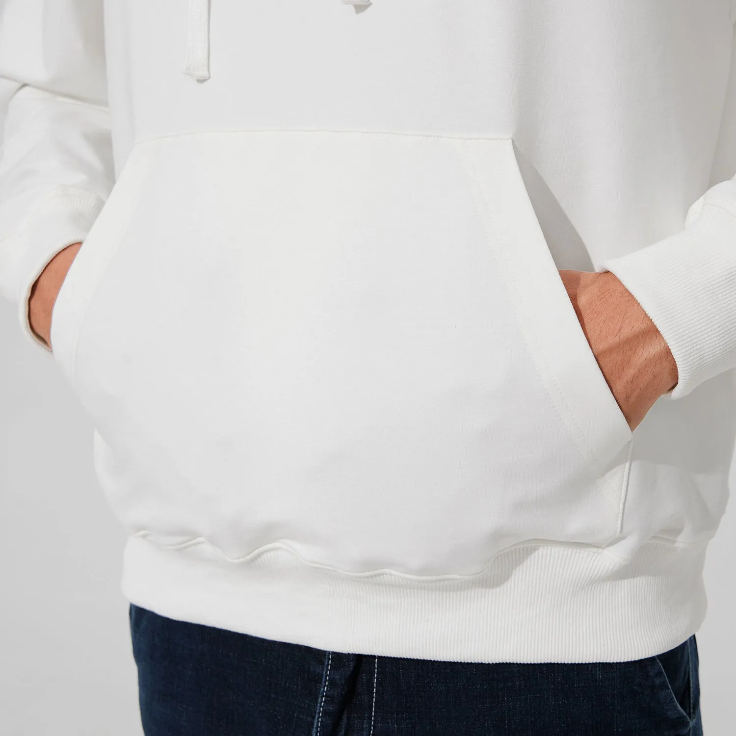 HUGE SPORTS Classic Revival White Hoodie - Mountains & Seas Series