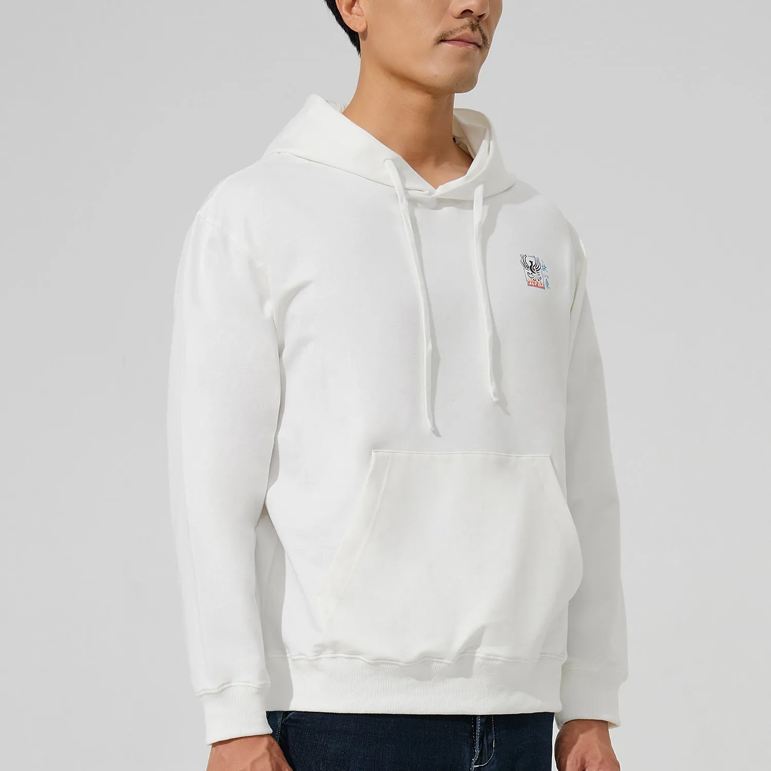 HUGE SPORTS Classic Revival White Hoodie - Mountains & Seas Series