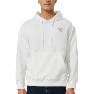 HUGE SPORTS Classic Revival White Hoodie - Mountains & Seas Series