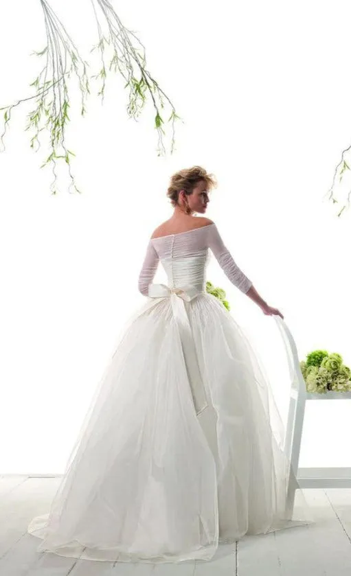 Illusion Sleeve Wedding Dress