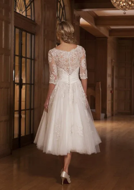 Informal Vintage Short Wedding Dress