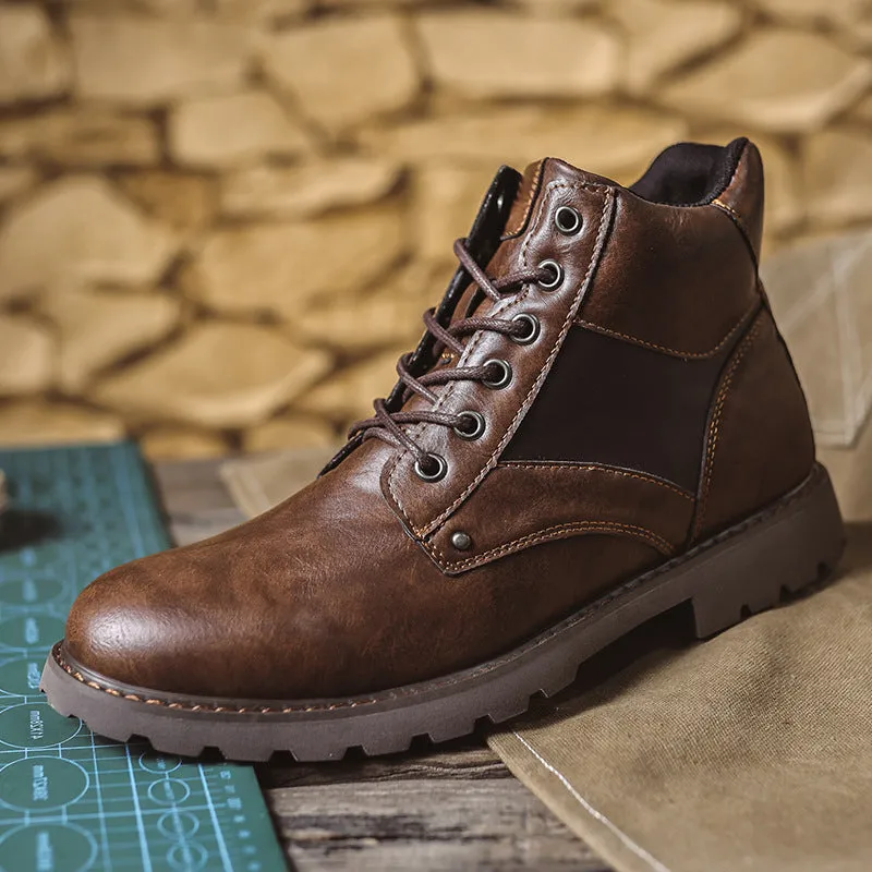 INSTOCK-Cross-border large size men's leather boots