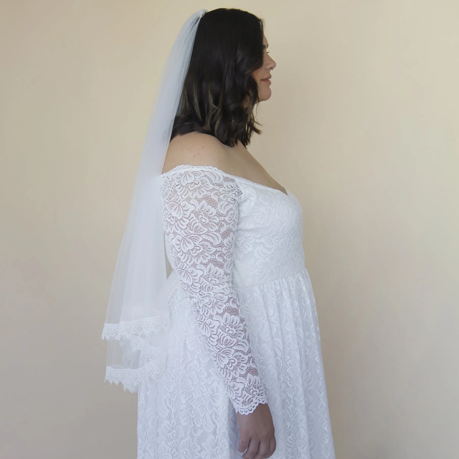 Ivory Tulle Veil #4060