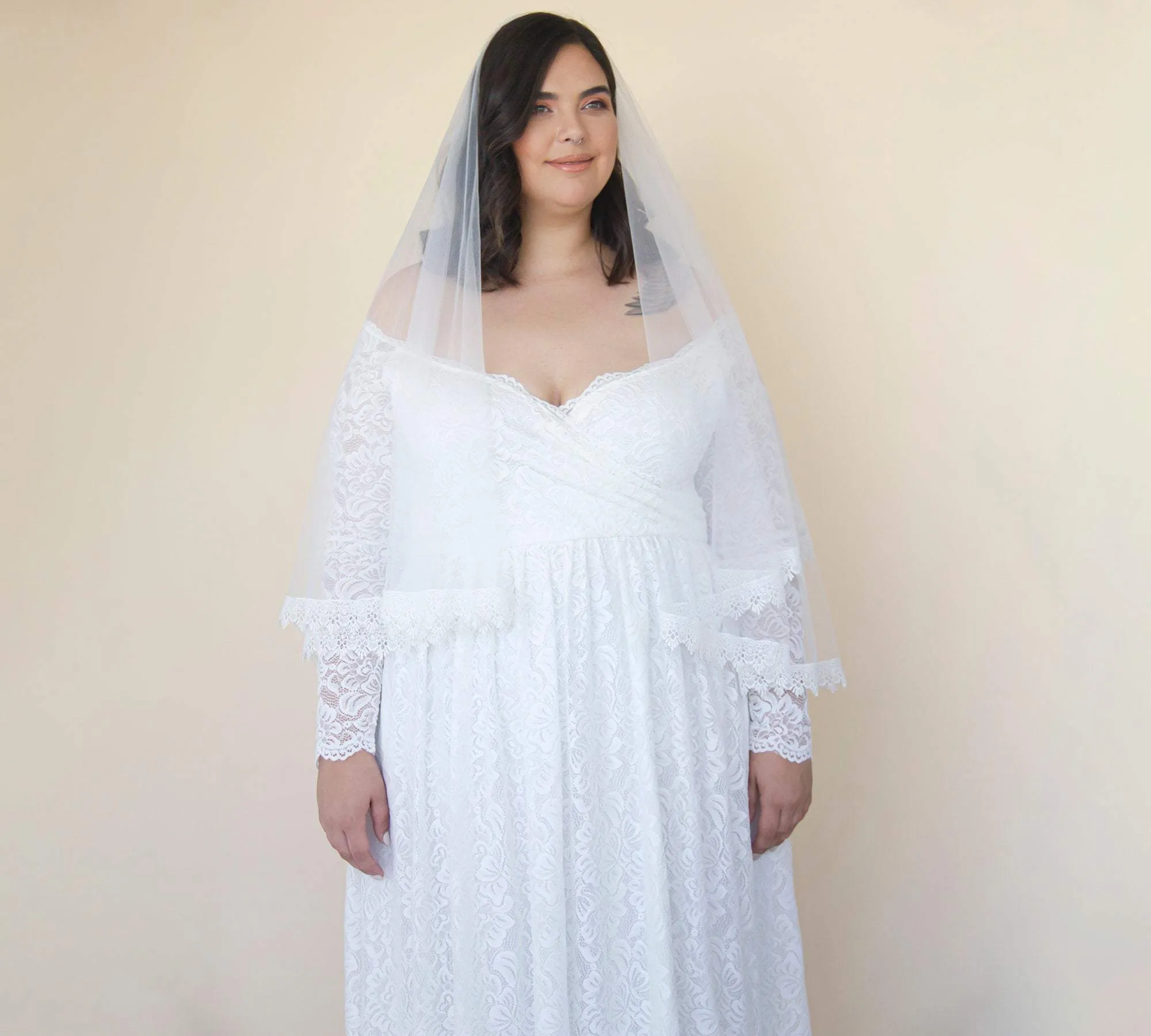 Ivory Tulle Veil #4060