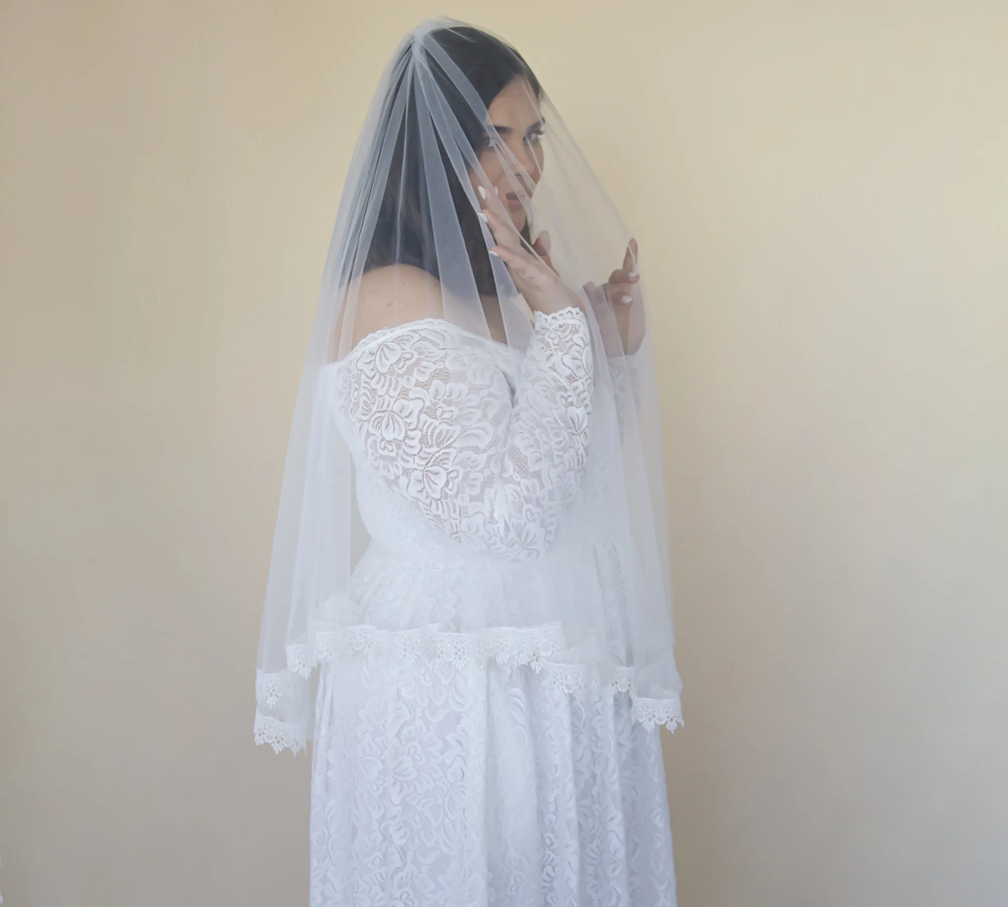 Ivory Tulle Veil #4060