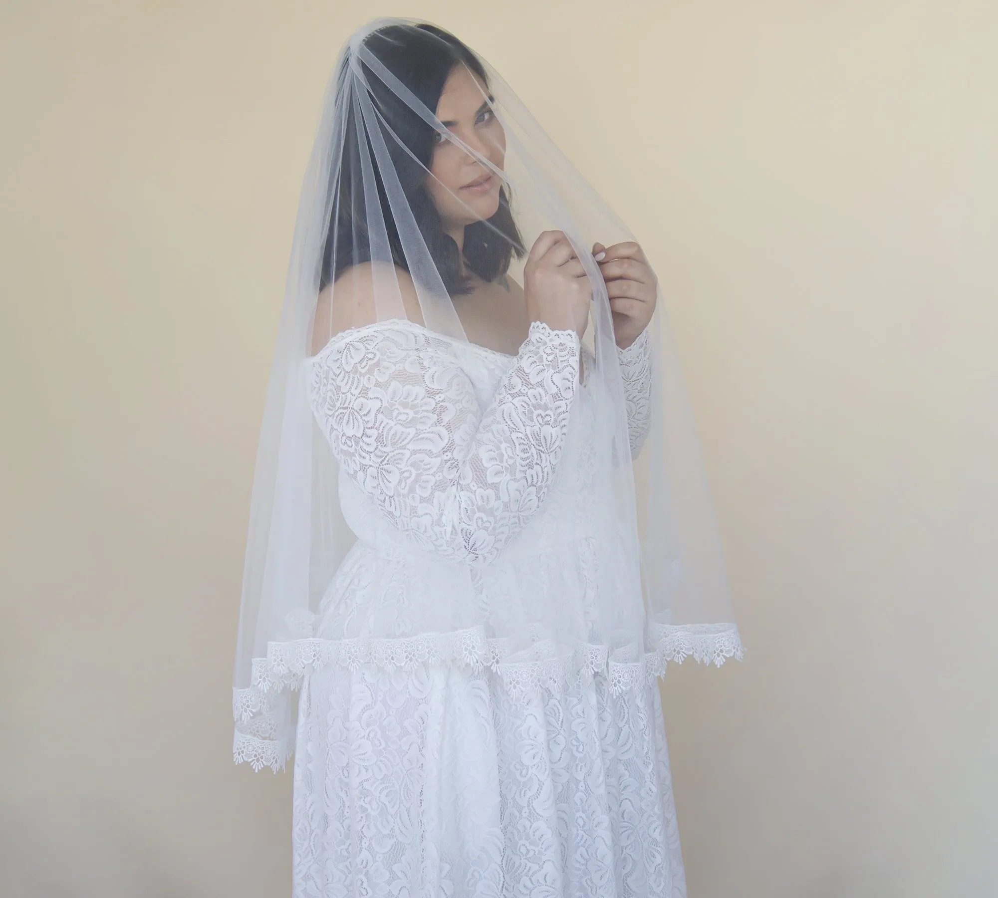 Ivory Tulle Veil #4060