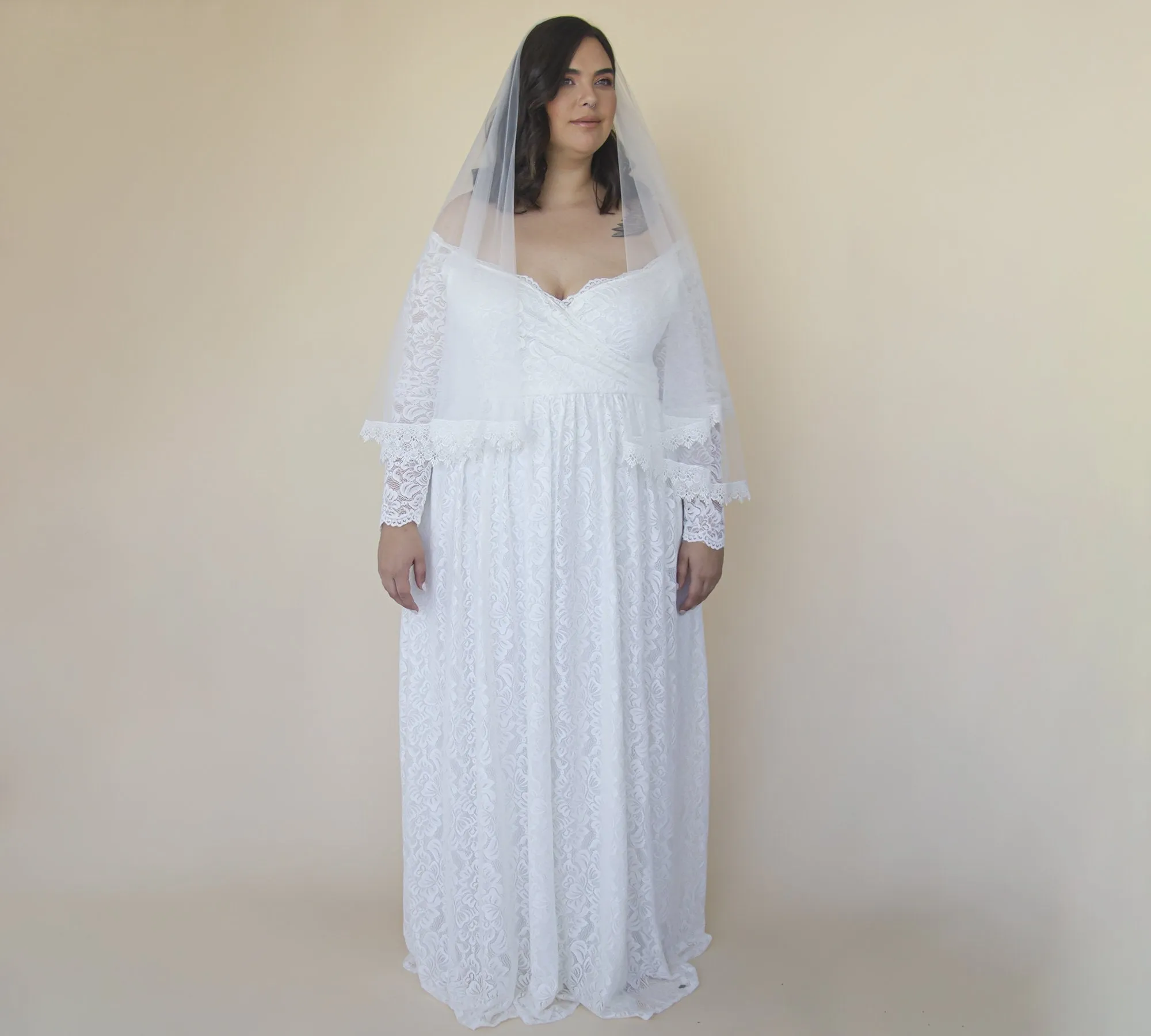 Ivory Tulle Veil #4060
