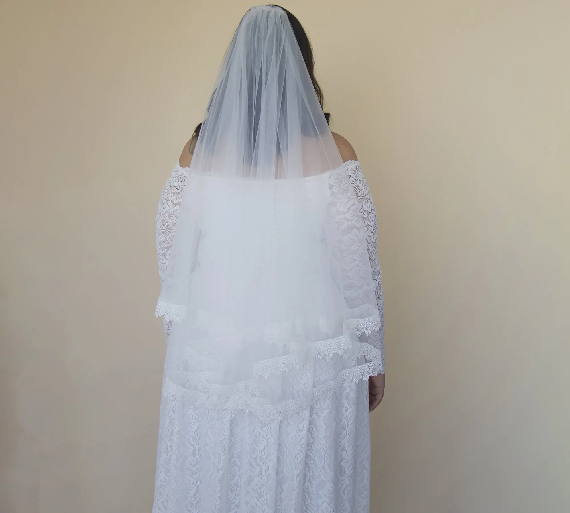 Ivory Tulle Veil #4060